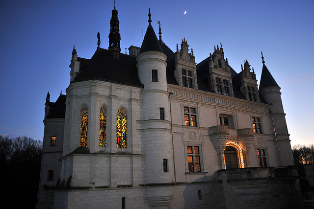 Château de Chenonceau et quartier de lune