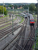 Einfahrt eines Regiozuges und der RE75 der SBB in den Bahnhof Konstanz