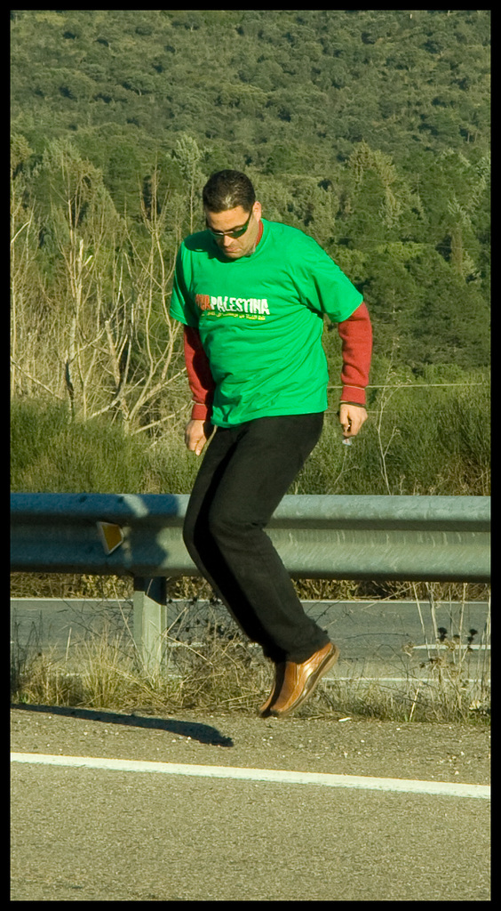 Borhan practices levitation