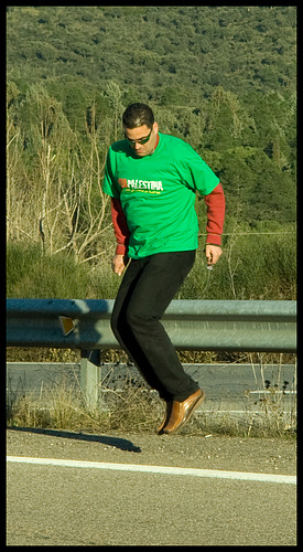 Borhan practices levitation