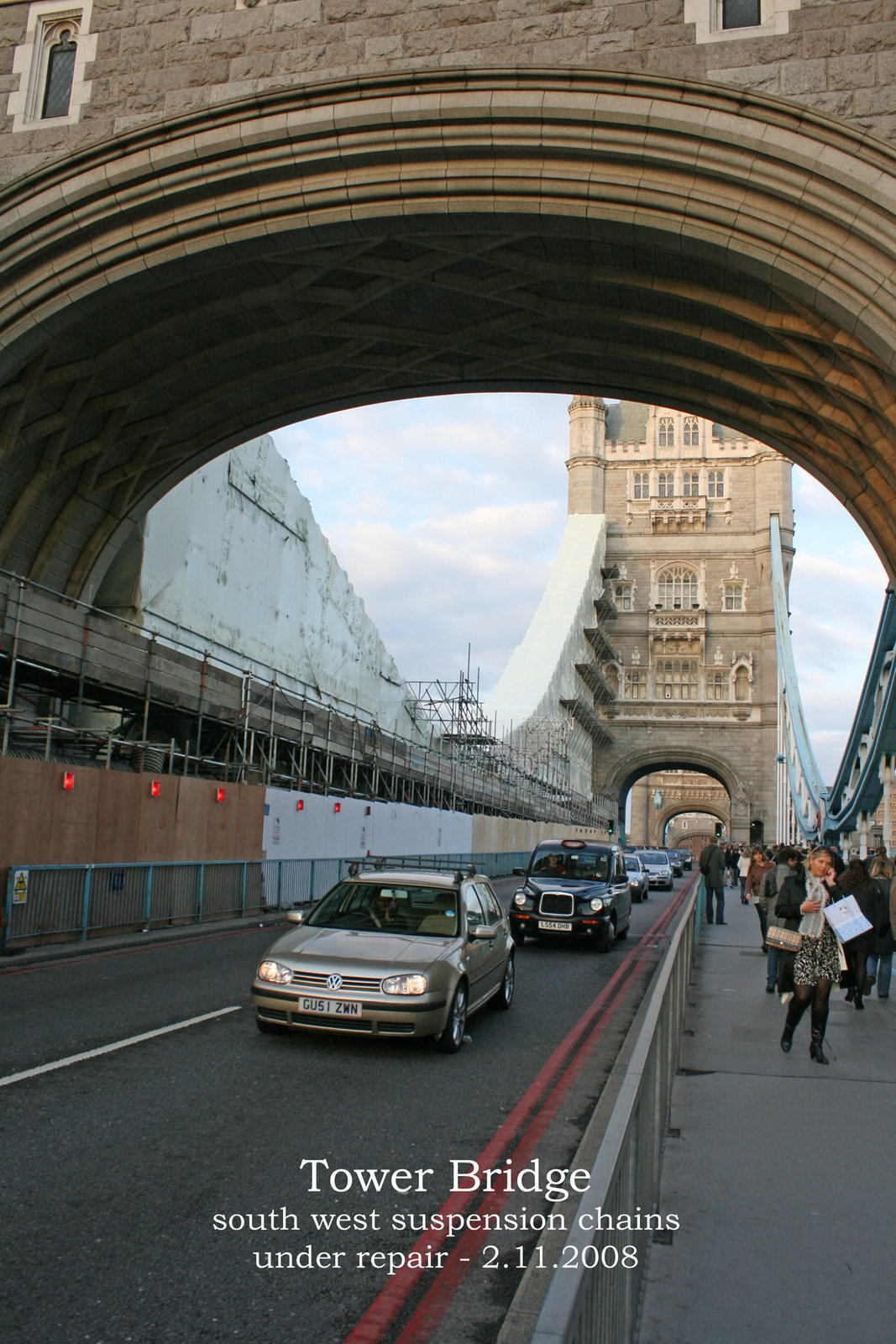 Tower Bridge - suspension chain repairs - 2 11 2008
