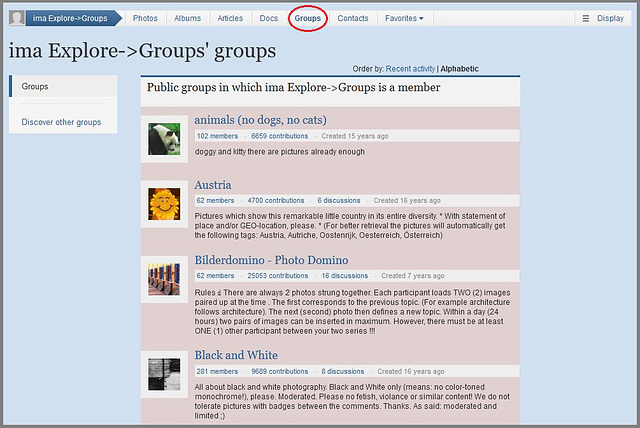 All Explore Groups