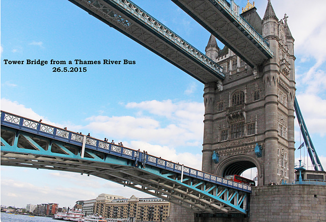 Tower Bridge from a river bus - 26 5 2015