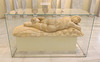 Statue of a Sleeping Maenad from the Athenian Acropolis in the National Archaeological Museum in Athens, May 2014