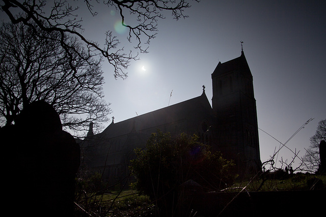 Partial eclipse over St Augustines 2015