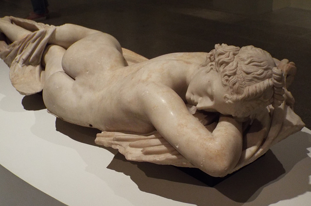 Detail of the Sleeping Hermaphrodite in the Metropolitan Museum of Art, June 2016