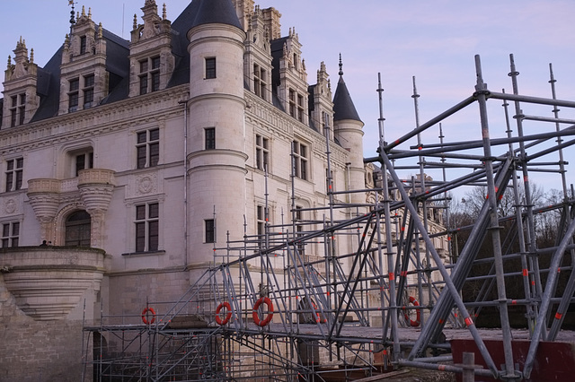 Les travaux de rénovation au Château de Chenonceau