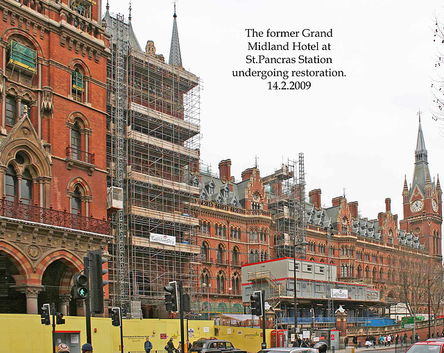 Midland Grand Hotel St Pancras Station south elevation 14 2 2009