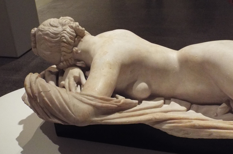 Detail of the Sleeping Hermaphrodite in the Metropolitan Museum of Art, June 2016