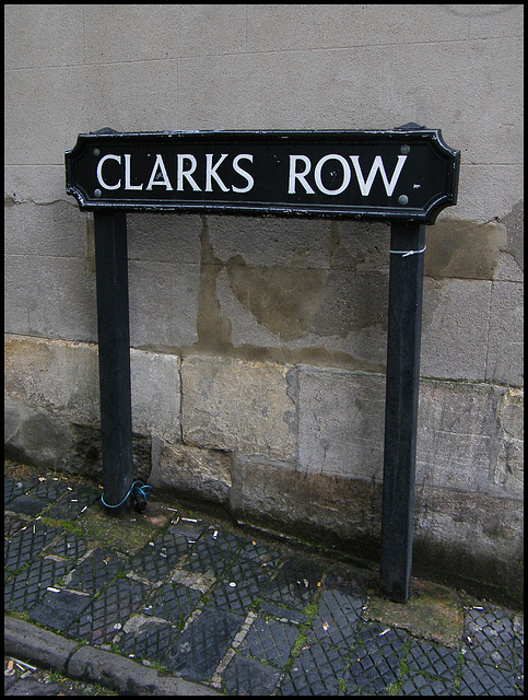 Clarks Row sign