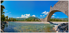 Il Trebbia sia avvia verso il Ponte Gobbo - Bobbio