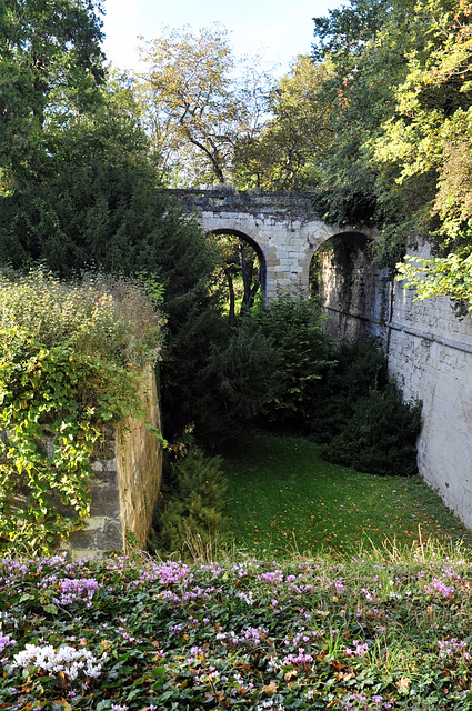 Les douves du Château de Cinq-Mars-la-Pile