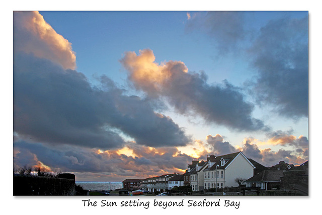 Sun setting beyond Seaford Bay - 8.1.2016