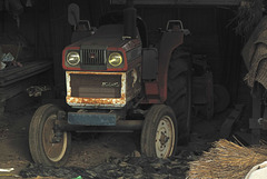 Tractor in the garage