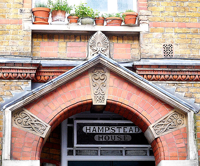 Peacock tail above a doorway