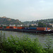 Containerschubverband Bergwärts bei Koblenz
