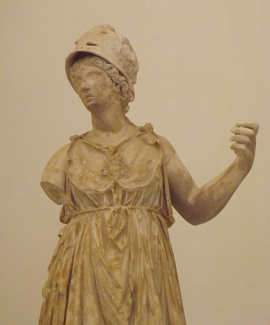 Detail of Minerva in the Naples Archaeological Museum, July 2012