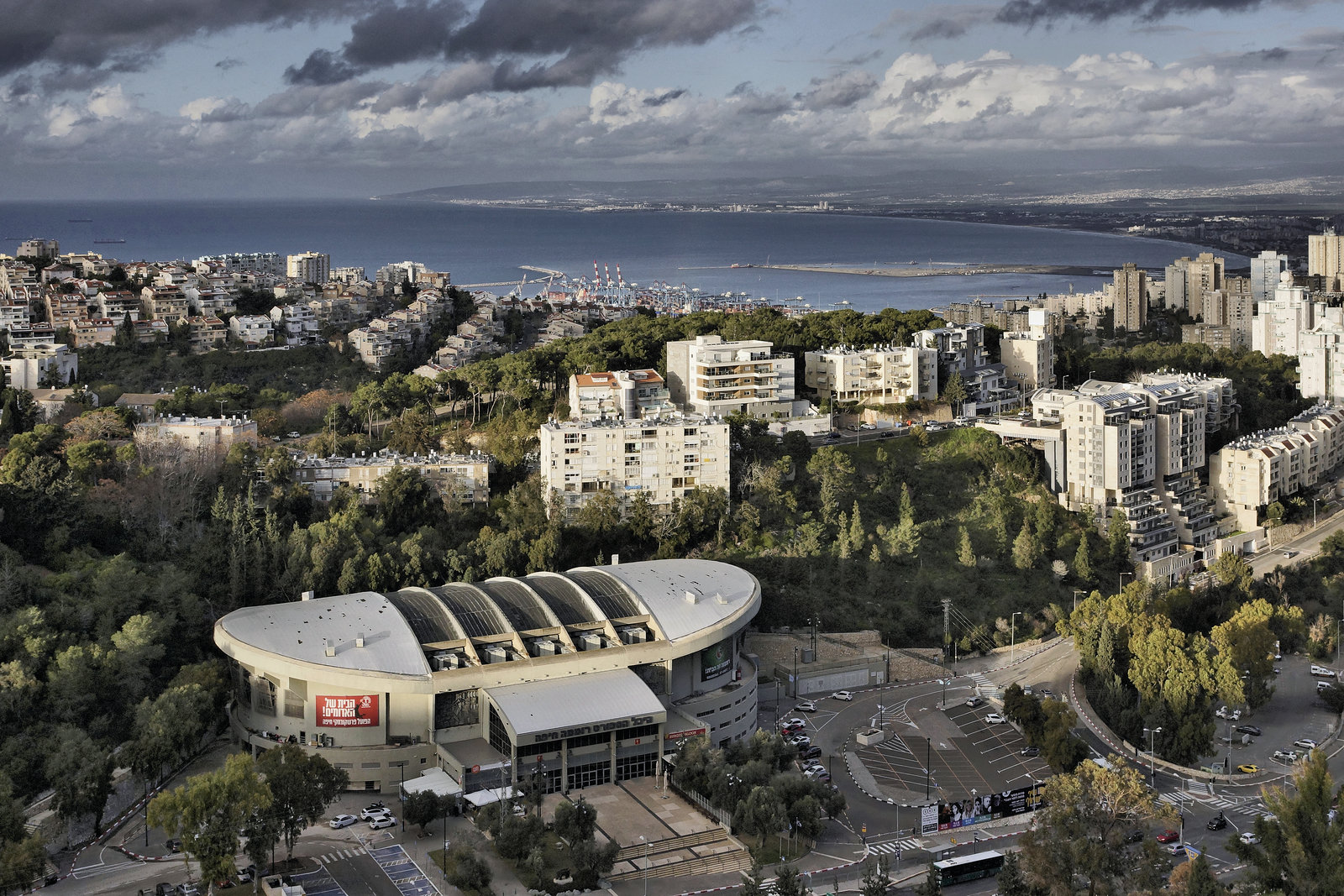 Haifa Bay at Sunset, Take #1 – Viewed from Romema, Haifa, Israel