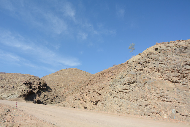 Namibia, A Dirt Road through a Valley of a Thousand Hills