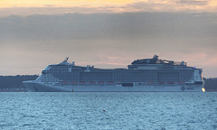 MSC Virtuosa passing the Isle of Wight - 14 August 2021