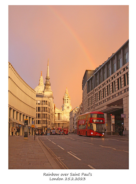 Rainbow over Saint Paul's 25 2 2023