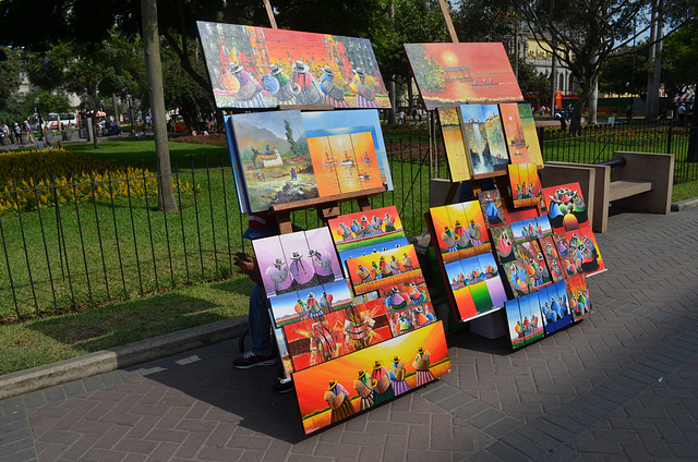 Lima, Parque Central de Miraflores, Peruvian Paintings