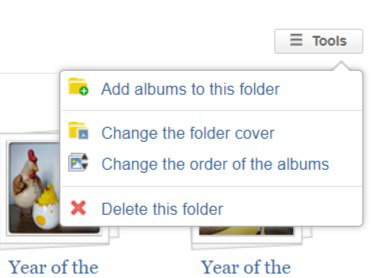 Change the order of albums