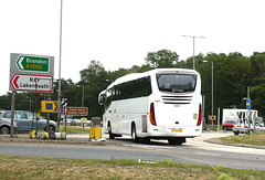 Prospect Coaches (Megabus contractor) YT71 GHD at Fiveways, Barton Mills - 24 Jun 2023 (P1150818)