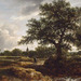 Detail of a Landscape with a Village in the Distance by Van Ruisdael in the Metropolitan Museum of Art, July 2011