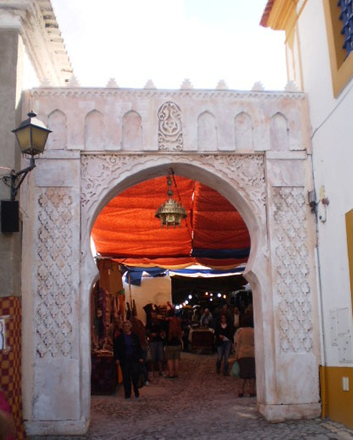 Gate of the outdoor market.
