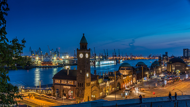 Blue Hour at the Port - Hamburg Ferry Terminal (225°)