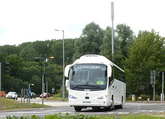 Prospect Coaches (Megabus contractor) YT71 GHD at Fiveways, Barton Mills - 24 Jun 2023 (P1150815)
