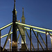 Budapest - The Liberty Bridge in the blue hour