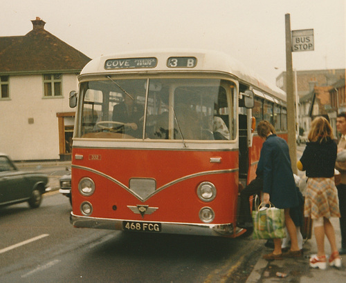 Alder Valley 468 FCG in Farnborough - Oct 1973