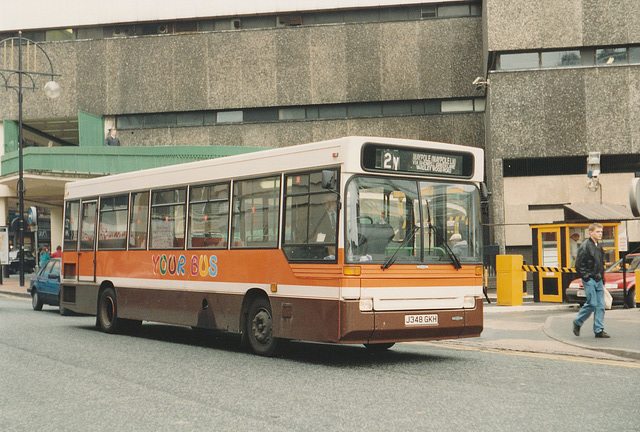 Your Bus (Smith’s of Tysoe) J348 GKH in Birmingham – 23 Mar 1993 (188-1A)