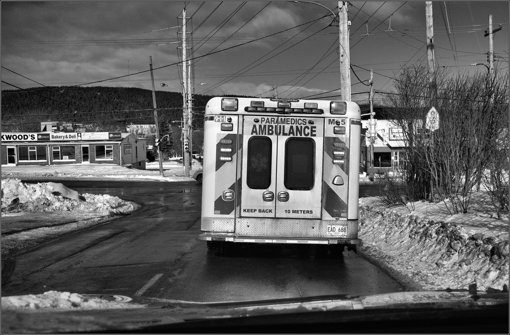 Truck's arse, in this case that of an ambulance