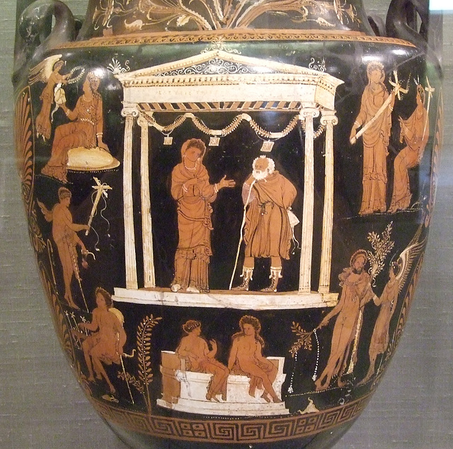 Detail of a Red-Figure Volute Krater Attributed to the Darius Painter in the Princeton University Art Museum, July 2011