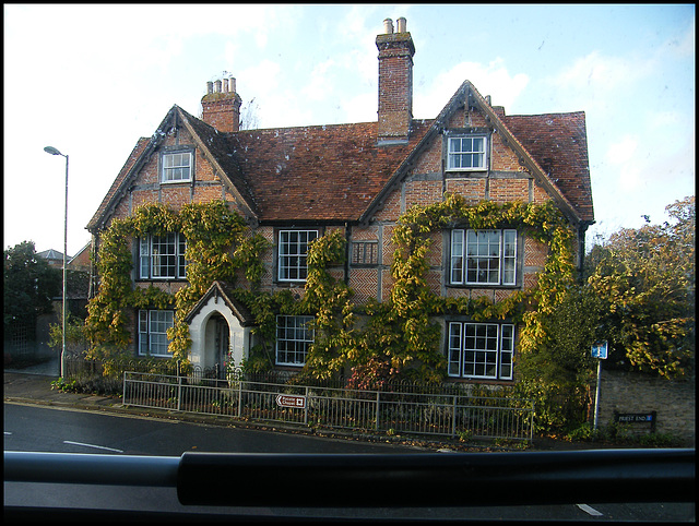 half-timbered with brick nogging