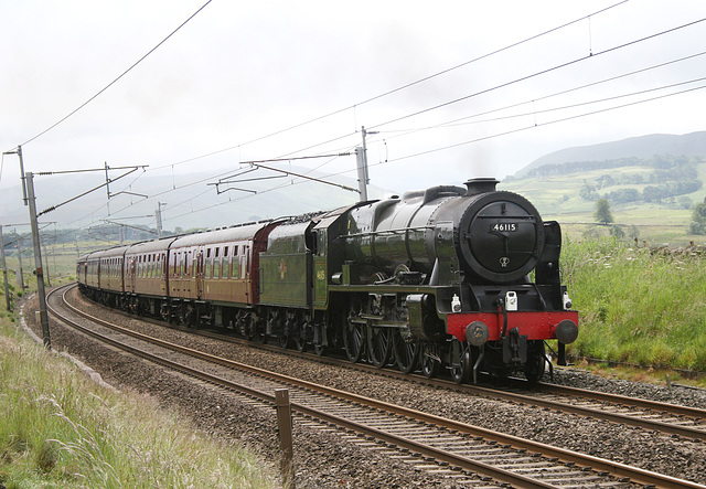 46115 SCOTS GUARDSMAN climbing Shap Bank at Scout Green on 1Z82 Preston to Carlisle 25th June 2011