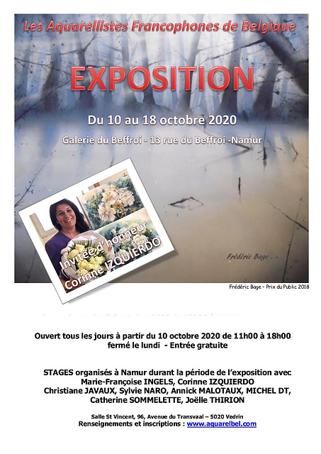 Expo Aquarelles à Namur, Belgique