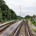 Gleise der Hafenbahn am Fredenbaumpark (Hafen Dortmund) / 19.08.2023