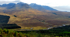 The Black Cuillin viewed from Glen Brittle Forest, Isle of Skye