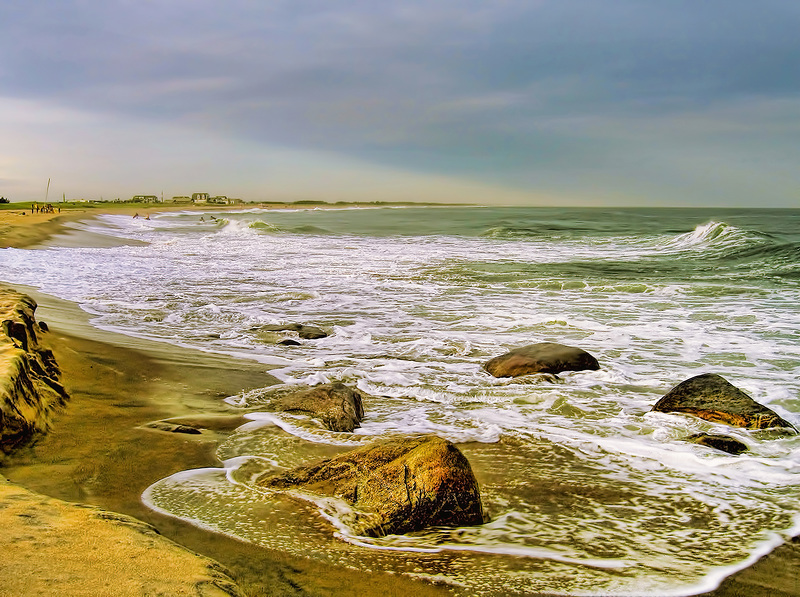 Rocky shoreline in Rhode Island