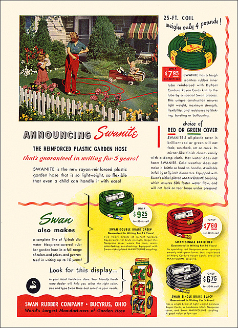 Swanite Garden Hose Ad, 1950