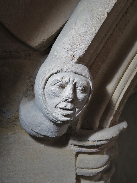 clifton reynes church, bucks (40)detail of c14 tomb recess c.1340