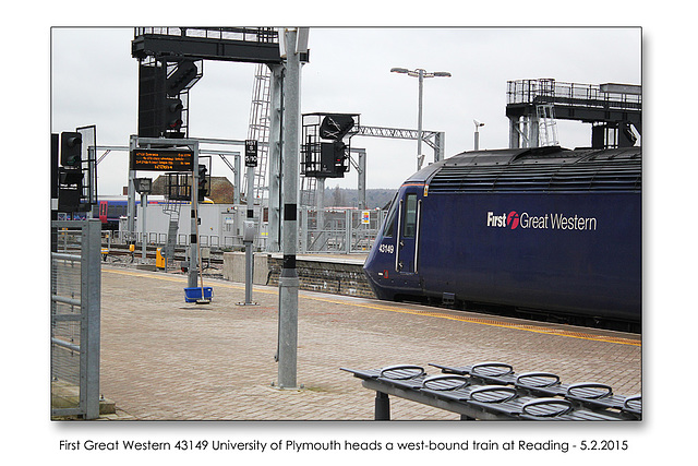 FGW 43149 'University of Plymouth' - Reading - 5.2.2015