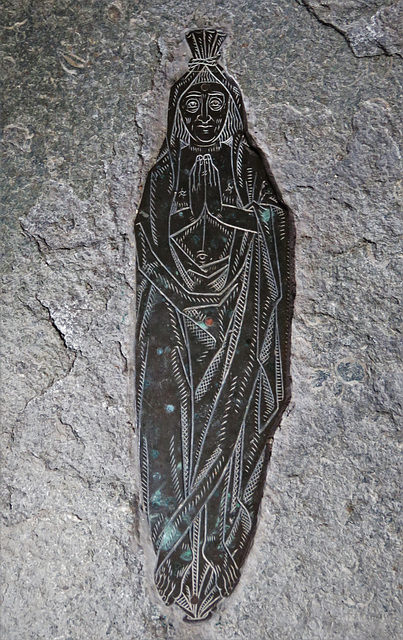 clifton reynes church, bucks (36)c16 shroud brass of a man, c.1500