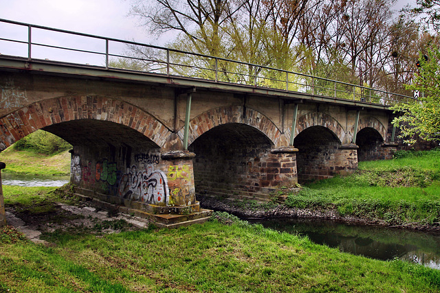 Seseke-Brücke der Köln-Mindener Eisenbahn (Kamen) / 29.04.2023