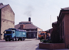 Turquoise lorry