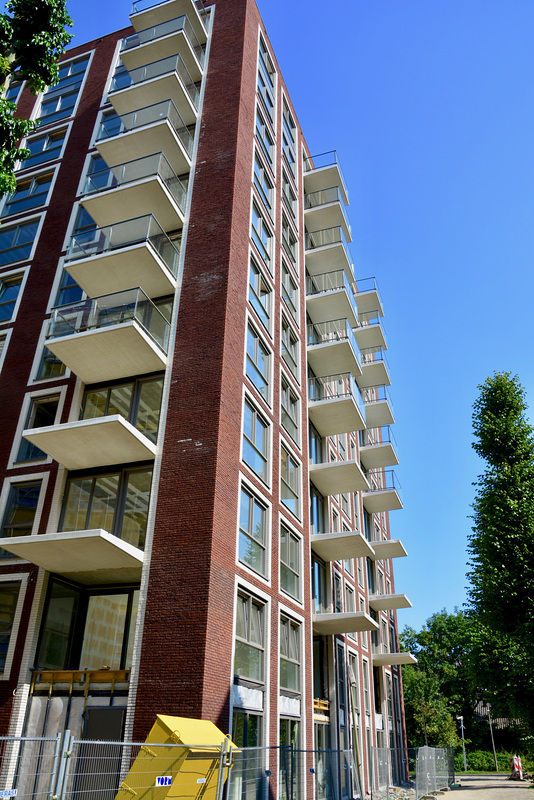 New apartment buildings in place of the Clusius Lab